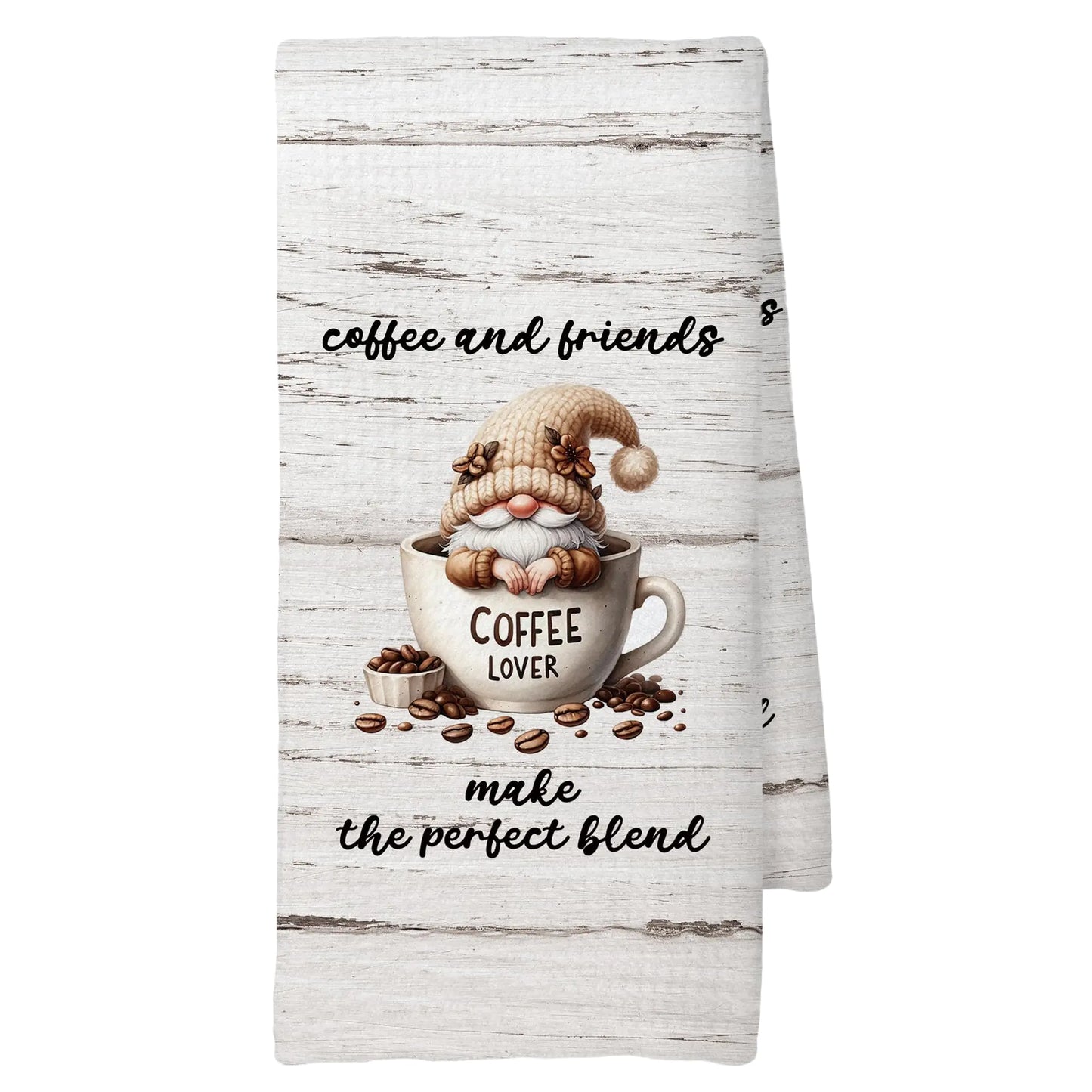 CUANFDDSF Coffee Gnomes Coffee Bar Decor Kitchen Towels Coffee Lover Gifts for Women Men Girls Coffee Station Decor,Coffee Bar Accessories Decoration Tea Towels Kitchen Hand Towels 16x24 Inch
